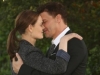 BONES: Brennan (Emily Deschanel, L) and Booth (David Boreanaz, R) discuss the future of their relationship in the