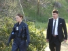 BONES: Brennan (Emily Deschanel, L) and Booth (David Boreanaz, R) investigate the murders of several FBI agents with whom Booth was close in the