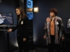 BONES:  Brennan (Emily Deschanel, L) and AUSA Caroline Julian (guest star Patricia Belcher, R) watch as Sweets questions a gang member in the "El Carnicero en el Coche" episode of BONES airing Monday, Sept. 23 (8:00-9:00 PM ET/PT) on FOX.  Â©2013 Fox Broadcasting Co.  Cr:  Ray Mickshaw/FOX