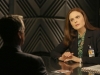 BONES:  Brennan (Emily Deschanel, R) questions a surgeon who may have taken part in the murder of an FBI agent in the "The Sense in the Sacrifice" episode of BONES airing Monday, Oct. 7 (8:00-9:00 PM ET/PT) on FOX.  ©2013 Fox Broadcasting Co.  Cr:  Patrick McElhenney/FOX