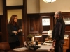 BONES:  Brennan (Emily Deschanel, L) connects with the father (guest star Richard Schiff, R) of a young competitive gymnast who was murdered in the "The Spark in the Park" episode of BONES airing Friday, Dec. 6 (8:00-9:00 PM ET/PT) on FOX.  ©2013 Fox Broadcasting Company.  Cr: Patrick McElhenney/FOX