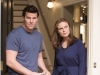 BONES:  A package filled with remains is delivered to Brennan (Emily Deschanel, R) and Booth's (David Boreanaz, L) home in the "The Ghost in the Killer" episode of BONES airing Friday, Jan. 10 (8:00-9:00 PM ET/PT) on FOX.  ©2013 Fox Broadcasting Co.  Cr:  Jennifer Clasen/FOX