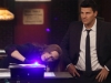 BONES:  Brennan (Emily Deschanel, L) and Booth (David Boreanaz, R) investigate evidence found at a bar in the "Big in the Philippines" episode of BONES airing Friday, Jan. 17 (8:00-9:00 PM ET/PT) on FOX.  Â©2013 Fox Broadcasting Co.  Cr:  Patrick McElhenney/FOX