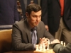 BONES:  Sweets (John Francis Daley, L) exhibits some hidden chess skills during and investigation into the undercover in the world of professional chess in the "The Master in the Slop" episode of BONES airing Friday, Jan. 24 (8:00-9:00 PM ET/PT) on FOX.  ©2013 Fox Broadcasting Co.  Cr:  Patrick McElhenney/FOX