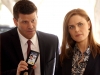 BONES:  Brennan (Emily Deschanel, R) and Booth (David Boreanaz, L) search for a terrorist in the "The Source in the Sludge" episode of BONES airing Monday, March 10 (8:00-9:00 PM ET/PT) on FOX.  Â©2014 Fox Broadcasting Co.  Cr:  Patrick McElhenney/FOX