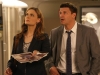 BONES: Brennan (Emily Deschanel, L) and Booth (David Boreanaz, R) have questions for the employees of a cryogenics facility in the "The Cold in the Case" episode of BONES airing Friday, April 14 (8:00-9:00 PM ET/PT) on FOX. Â©2014 Fox Broadcasting Co. Cr: Patrick McElhenney/FOX