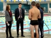 BONES: Brennan (Emily Deschanel, L) and Sweets (John Francis Daley, second from L) investigate the death of a swim coach in the "The Drama in the Queen" episode of BONES airing Monday, April 28 (8:00-9:00 PM ET/PT) on FOX. Â©2014 Fox Broadcasting Co. Cr: Patrick McElhenney/FOX
