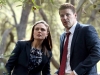 BONES: Brennan (Emily Deschanel, L) and Booth (David Boreanaz, R) investigate the death of the daughter of a wealthy family in the "The Nail in the Coffinâ episode of BONES airing Monday, April 21 (8:00-9:00 PM ET/PT) on FOX. Â©2014 Fox Broadcasting Co. Cr: Patrick McElhenney/FOX