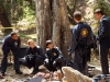 BONES: L-R:  The Jeffersonian team, Dr. Clark Edison (guest star Eugene Byrd), Brennan (Emily Deschanel), Cam (Tamara Taylor), Hodgins (TJ Thyne) and Booth (David Boreanaz) investigate the death of the daughter of a wealthy family whose remains were found in a national park, in the "The Nail in the Coffinâ episode of BONES airing Monday, April 21 (8:00-9:00 PM ET/PT) on FOX. Â©2014 Fox Broadcasting Co. Cr: Patrick McElhenney/FOX