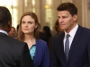 BONES:  Booth (David Boreanaz, R) prepares to be questioned by a Senate subcommittee in the "The Recluse in the Recliner" Season Finale episode of BONES airing Monday, May 19 (8:00-9:00 PM ET/PT) on FOX.  Also pictured:  Emily Deschanel, L.  Â©2014 Fox Broadcasting Co.  Cr:  Patrick McElhenney/FOX