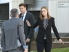 BONES:  Things get heated when Brennan (Emily Deschanel, L) and Booth (David Boreanaz, L)  interview a suspect to help determine who is mastermining the government conspiracy that framed Booth for murder in the "The Lance to the Heart" episode of BONES airing Thursday, Oct. 2 (8:00-9:00 PM ET/PT) on FOX.  Â©2014 Fox Broadcasting Co.  Cr:  Patrick McElhenney/FOX