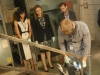 BONES:  The team (L-R: Tamara Taylor, Emily Deschanel TJ Thyne and guest star Michael Grant Terry) discovers the remains of a body in a stairwell at a forensic science convention in the "The Corpse at the Convention" episode of BONES airing Thursday, Oct. 30 (8:00-9:00 PM ET/PT) on FOX.  Â©2015 Fox Broadcasting Co.  Cr:  Patrick McElhenney/FOX