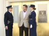BONES:  In an episode that reimagines the Jeffersonian and FBI teams in 1950s Hollywood, Brennan plays an LAPD detective, and Booth is a notorious jewel thief who is far more than he seems to be. When Booth is framed for a murder, he and Brennan team up to clear his name and find the killer in the "The 200th in the 10th" 200th episode of BONES airing Thursday, Dec. 11 (8:00-9:00 PM ET/PT) on FOX.  Pictured L-R:  Guest star Ryan O'Neal, David Boreanaz and Emily Deschanel.  ©2014 Fox Broadcasting Co.  Cr:  Beth Dubber/FOX