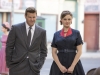 BONES:  In an episode that reimagines the Jeffersonian and FBI teams in 1950s Hollywood, Brennan plays an LAPD detective, and Booth is a notorious jewel thief who is far more than he seems to be. When Booth is framed for a murder, he and Brennan team up to clear his name and find the killer in the "The 200th in the 10th" 200th episode of BONES airing Thursday, Dec. 11 (8:00-9:00 PM ET/PT) on FOX.  Pictured L-R:  David Boreanaz and Emily Deschanel.  ©2014 Fox Broadcasting Co.  Cr:  Ray Mickshaw/FOX