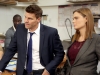 BONES:  Booth (David Boreanaz, L) and Brennan (Emily Deschanel, R) investigate a local bakery known for employing former felons in the "The Baker In The Bits" episode of BONES airing Thursday, April 9 (8:00-9:00 PM ET/PT) on FOX. Â©2015 Fox Broadcasting Co. Cr: Jordin Althaus/FOX