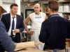 BONES:  Booth (David Boreanaz, L) questions owners of a local bakery known for employing former felons in the "The Baker In The Bits" episode of BONES airing Thursday, April 9 (8:00-9:00 PM ET/PT) on FOX. Â©2015 Fox Broadcasting Co. Cr: Jordin Althaus/FOX