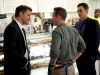 BONES:  Booth (David Boreanaz, L) and Aubrey (John Boyd, R) question the owner of a bakery (guest star Jason Gray-Stanford, C) in the "The Baker In The Bits" episode of BONES airing Thursday, April 9 (8:00-9:00 PM ET/PT) on FOX. Â©2015 Fox Broadcasting Co. Cr: Jordin Althaus/FOX