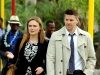 BONES: Brennan (Emily Deschanel, L) and Booth (David Boreanaz, R) visit a mini-golf tournament to try to piece together the murder of the sport's superstar, in the "The Putter In The Rough" episode of BONES airing Thursday, April 16 (8:00-9:00 PM ET/PT) on FOX. Â©2015 Fox Broadcasting Co. Cr: Ray Mickshaw/FOX