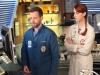 BONES:  Hodgins (TJ Thyne, L) and Jeffersonian intern Jessica Warren (guest star Laura Spencer, R) investigate remains of a high-stakes gambler found in an industrial shredder in the "The Eye in the Sky" episode of BONES airing Thursday, April 23 (8:00-9:00 PM ET/PT) on FOX.  ©2015 Fox Broadcasting Co.  Cr:  Adam Taylor/FOX