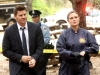 BONES:  Booth (David Boreanaz, L) and Brennan (Emily Deschanel, R) arrive at a crime scene in the "The Big Beef At The Royal Diner" episode of BONES airing Thursday, April 30 (8:00-9:00 PM ET/PT) on FOX.  Â©2015 Fox Broadcasting Co. Cr: Patrick McElhenney/FOX