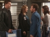 BONES:  Brennan (Emily Deschanel, second from L) and Booth (David Boreanaz, L) weigh their options outside of the Jeffersonian and the FBD in the Season Finale "The End in the End" episode of BONES airing Thursday, June 11 (8:00-9:00 PM ET/PT) on FOX.  Also pictured:  Michaela Conlin, R and TJ Thyne, second from R.  ©2015 Fox Broadcasting Co.  Cr:  Jordin Althaus/FOX