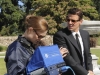 BONES:  Brennan (Emily Deschanel, L) and Booth (David Boreanaz, R) search for evidence after a psychic provides them with valuable information in the BONES season premiere episode "Harbingers in the Fountain" airing Thursday, Sept. 17 (8:00-9:00 PM ET/PT) on FOX.  ©2009 Fox Broadcasting Co.  Cr:  Richard Foreman/FOX