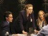 BONES:  L-R:  John Boyd, Emily Deschanel and guest star Kim Raver in the "The Brother in the Basement" episode of BONES airing Thursday, Oct. 8 (8:00-9:00 PM ET/PT) on FOX.  ©2015 Fox Broadcasting Co.  Cr:  Kevin Estrada/FOX