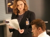 BONES:  L-R:  Emily Deschanel and David Boreanaz in the "The Donor in the Drink" episode of BONES airing Thursday, Oct. 15 (8:00-9:00 PM ET/PT) on FOX.  ©2015 Fox Broadcasting Co.  Cr:  Patrick McElhenneyFOX