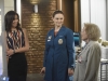 BONES:  L-R:  Michaela Conlin, Emily Deschanel and Betty White in the "The Carpals in the Coy-Wolves" episode of BONES airing Thursday, Oct. 22 (8:00-9:00 PM ET/PT) on FOX.  ©2015 Fox Broadcasting Co.  Cr: